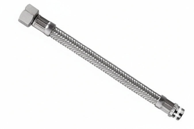 Flessibile Inox Parigi M3/8 - F1/2 Flexcore- - M 3/8 F 1/2 Cm.20 - 5 Pezzi Parigi