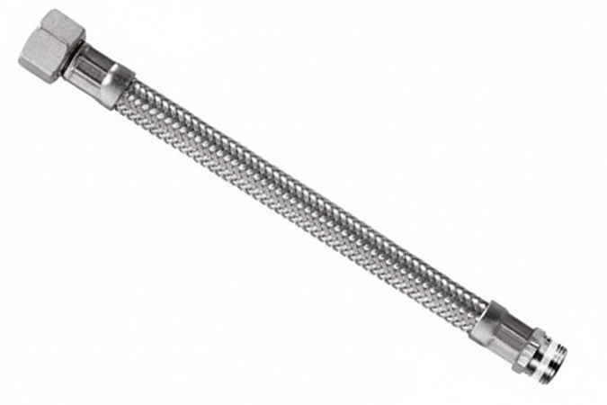Flessibile Inox Parigi M3/8 - F1/2 Flexcore- - M 3/8 F 1/2 Cm.25 - 5 Pezzi Parigi