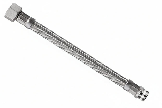 Flessibile Inox Parigi M3/8 - F1/2 Flexcore- - M 3/8 F 1/2 Cm.50 - 5 Pezzi Parigi