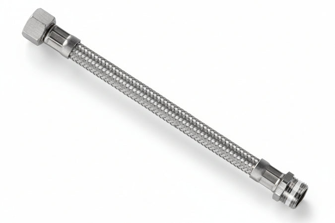 Flessibile Inox Parigi M1/2 - F1/2 Flexcore- - M 1/2 F 1/2 Cm.20 - 5 Pezzi Parigi