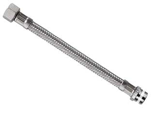 Flessibile Inox Parigi M1/2 - F1/2 Flexcore- - M 1/2 F 1/2 Cm.25 - 5 Pezzi Parigi