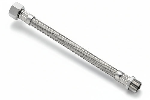 Flessibile Inox Parigi M1/2 - F1/2 Flexcore- - M 1/2 F 1/2 Cm.25 - 5 Pezzi Parigi