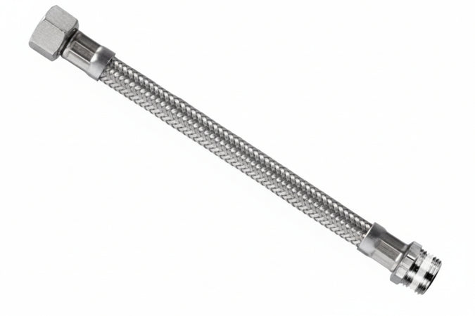 Flessibile Inox Parigi M1/2 - F1/2 Flexcore- - M 1/2 F 1/2 Cm.40 - 5 Pezzi Parigi