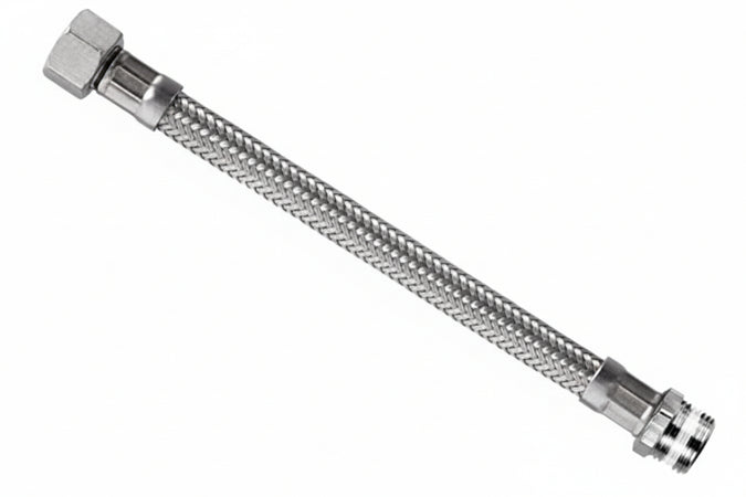 Flessibile Inox Parigi M1/2 - F1/2 Flexcore- - M 1/2 F 1/2 Cm.50 - 5 Pezzi Parigi