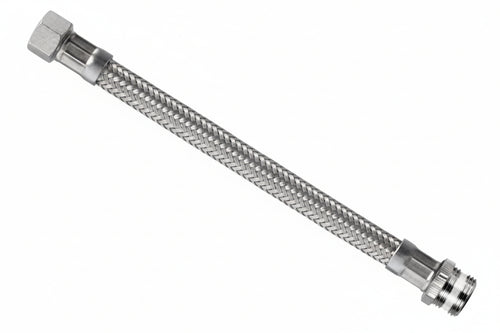 Flessibile Inox Parigi M1/2 - F3/8 Flexcore- - M 1/2 F 3/8 Cm.35 - 5 Pezzi Parigi