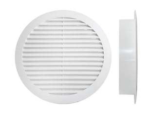 Griglia Aerazione Tonda Fissa In Plastica- - Ø Mm.140 - 10 Pezzi