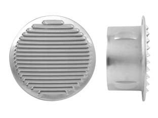 Griglia Aerazione Tonda Fissa In Alluminio- - Ø Mm.150 - 2 Pezzi