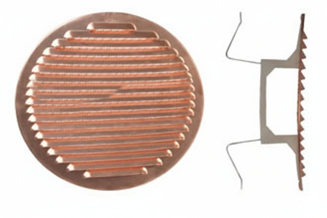 Griglia Aerazione Tonda Con Molla In Rame- - Ø Mm. 140/200 - 2 Pezzi