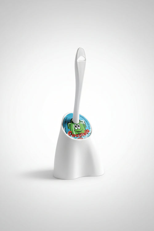 Portascopino Cucciolo In Polipropilene Bianco Ø Cm.17X38H. Stefanplast