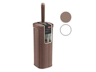 Portascopino Elegance In Polipropilene- - Cm.11,5X11,540H. - Colore Tortora - 2 Pezzi Stefanplast