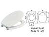 Sedile Wc Universale Laccato Bianco Coprivaso Copriwater Aglaia