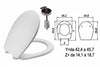 Sedile Wc In Termoindurente Sebino Bianco Cerniere Inox H057 Coprivaso Copriwater Saniplast