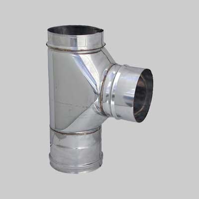 Raccordo A T 90 ° Per Canne Fumarie Ee ? 100 Mm