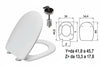 Sedile Wc In Termoindurente Passepartout Bianco Cerniere Inox H057 Coprivaso Copriwater Saniplast