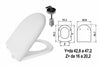 Sedile Wc In Termoindurente Luna 2 Bianco Cerniere Inox H057 Coprivaso Copriwater Saniplast