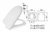 Sedile Wc In Termoindurente Luna 2 Bianco Cerniere Inox H050 Coprivaso Copriwater Saniplast