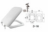 Sedile Wc In Termoindurente Double Bianco Cerniere In Metallo Coprivaso Copriwater Saniplast