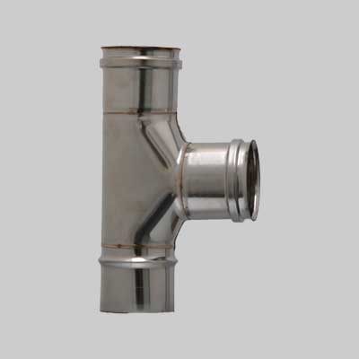 Raccordo A T 90 ° Per Canne Fumarie Mff M/F/F Ee ? 100 Mm