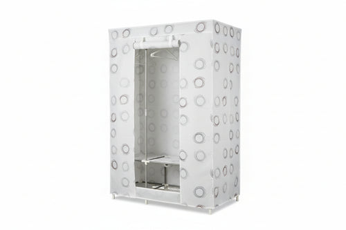 Tenda Per Doccia In Peva Cerchi Fondo Bianco Decori Marroni- - Cm.180X200H. - 1 Blister Saniplast