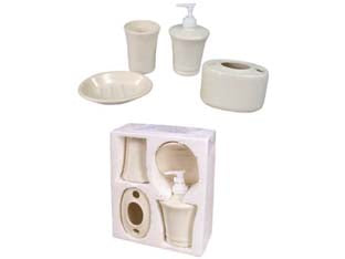 Set Bagno In Ceramica Bianca Aglaia