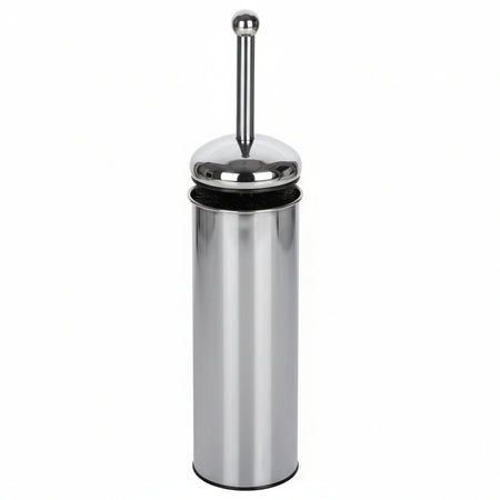 Portascopino Wc In Acciaio Inox- - Ø Mm.100X360H. - 2 Pezzi Aglaia
