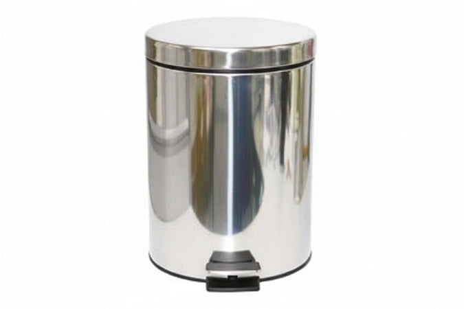 Pattumiera In Acciaio Inox Con Pedale Lt.12 Cm.25X39,5H. Xtra