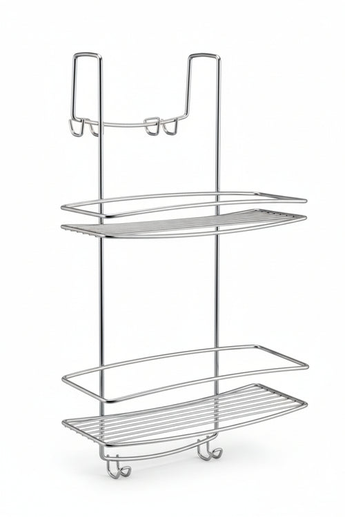 Supporto Portaflaconi A 2 Piani Per Doccia A Sella Serie Onda Cm.26X20X58 Metaltex