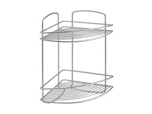 Mensola Angolare A 2 Piani Serie Onda Cm.22X22X35 Metaltex