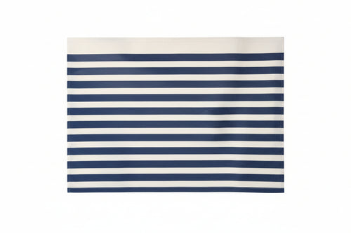 Tenda Doccia Peva Bianca/Blu Striscia Cm 240X200 Aglaia