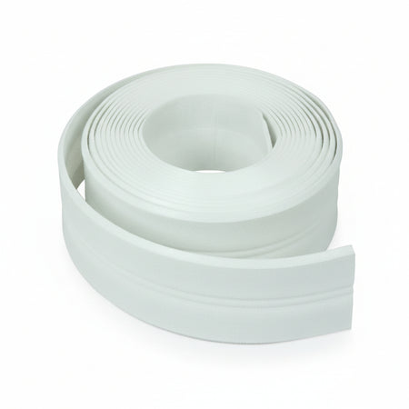 Striscia Sigillante Autoadesiva Bianca Per Profili Vasche- - Mm.40H. In Rotolo Da Mt.3,25 - 2 Blister Aglaia