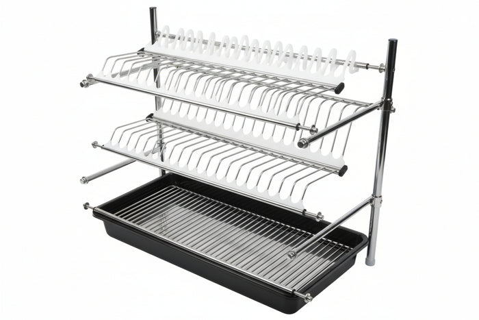 Organizer Per Pulizia Whalegend Con Manico – Contenitore In Plastica Per Sotto Lavello, Confezione Da 2 Con 2 Panni In Microfibra, Grigio E Giallo