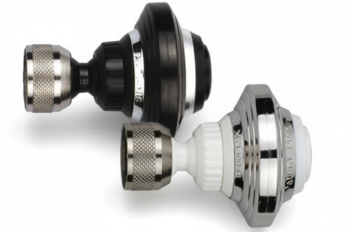 Rompigetto Doppio Snodo A Vite De Luxe Con Doccetta 2585- - Art.2585/5S Cromato/Nero - 2 Pezzi Siroflex