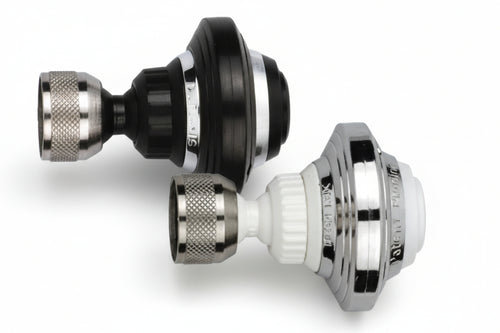 Rompigetto Doppio Snodo A Vite De Luxe Con Doccetta 2585- - Art.2585/50S Cromato/Bianco - 2 Pezzi Siroflex