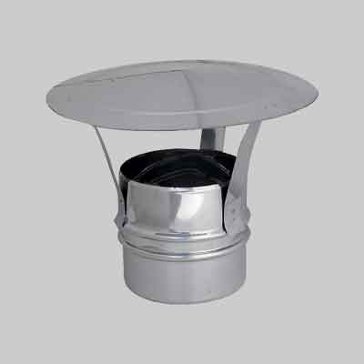 Fumaiolo Zincato A Cappello 'Cinese' Tondo Ø 160 Mm