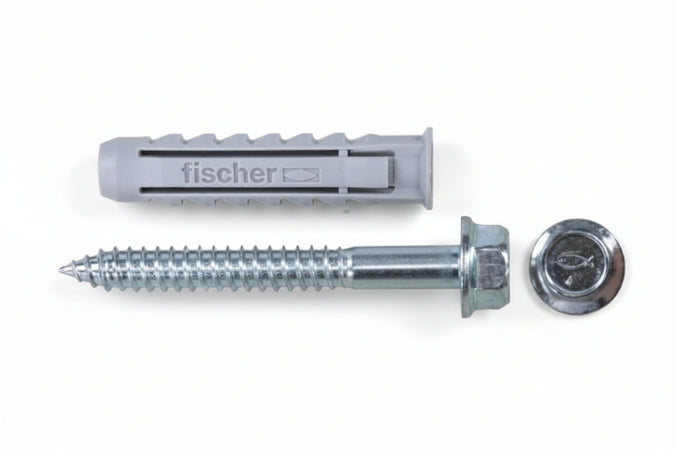Tassello In Nylon Con Vite Mordente Sx-Bm- - Sx Plus 12 Bm Ø Mm.12X60 Vite Mm.9X75 - 50 Pezzi Fischer