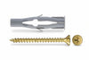 Tassello In Nylon Con Vite Fu-V- - Ø Mm.8X50 Vite Mm.4,5X60 - 50 Pezzi Fischer