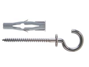 Tassello In Nylon Occhiolo Aperto Fu-R- - Ø Mm.8X50 Occhiolo Mm.4,5X83 - 25 Pezzi Fischer