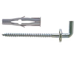 Tassello In Nylon Con Gancio Fu-H- - Ø Mm.6X35 Gancio Mm.3,5X48 - 25 Pezzi Fischer