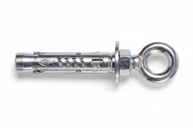 Tassello In Acciaio Con Occhiolo Chiuso Tam- - Ø Mm.10 Ma X Mm.77 Foro Occhio Mm.12,8 - 25 Pezzi Fischer