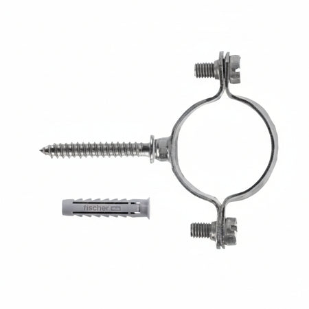 Collarini In Acciaio Zincato Czv- - Ø Mm.22 - 1 Busta Fischer