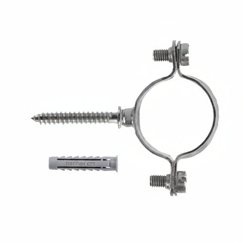 Collarini In Acciaio Zincato Czv- - Ø Mm.22 - 1 Busta Fischer