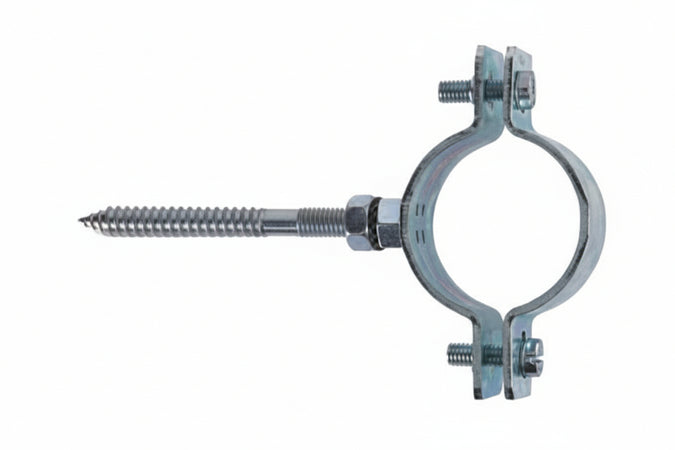 Collare Pesante In Acciaio Zincato Per Tubi Cpt- - 1 P/Tubi Ø Mm.31/34 Tassello Ø Mm.10 - 10 Pezzi Fischer