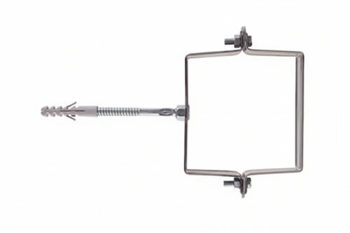 Collari Per Pluviali Quadri Scp-V- - Scp-V Mm.80X80 Tassello Ø Mm.10 - 10 Pezzi Fischer