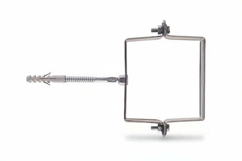 Collari Per Pluviali Quadri Scp-V- - Scp-V Mm.100X100 Tassello Ø Mm.10 - 10 Pezzi Fischer