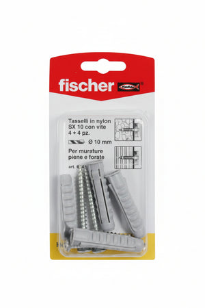 Tasselli In Nylon Con Vite Sx-Sk- - Ø Mm.5X25 Vite Mm.4X30 - 20 Blister Fischer