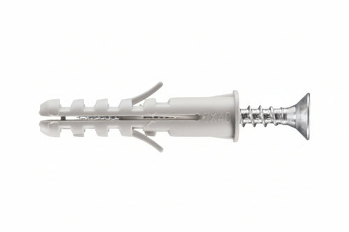 Tassello In Nylon Con Vite Tsp Pz Bordato Pa 6 Esb/Va- - Ø Mm.5X25, In Conf. Self Service Pz.10 - 10 Busta Elematic