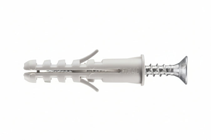 Tassello In Nylon Con Vite Tsp Pz Bordato Pa 6 Esb/Va- - Ø Mm.5X25, In Conf. Self Service Pz.10 - 10 Busta Elematic