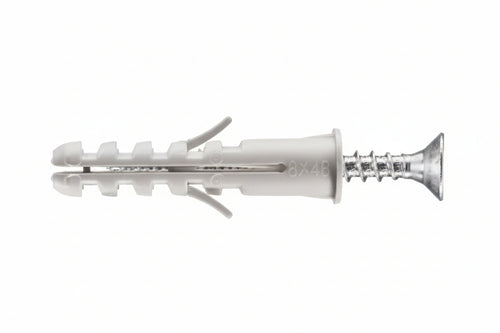 Tassello In Nylon Con Vite Tsp Pz Bordato Pa 6 Esb/Va- - Ø Mm.6X30 - 100 Pezzi Elematic