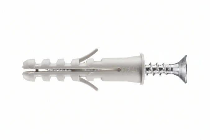 Tassello In Nylon Con Vite Tsp Pz Bordato Pa 6 Esb/Va- - Ø Mm.8X40, In Conf. Self Service Pz.10 - 10 Busta Elematic