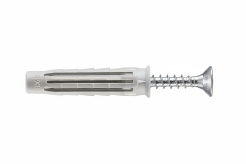 Tassello In Nylon Con Vite Tsp Pz Pa 6 T6/Va- - Ø Mm.10X50, In Conf. Self Service Pz.10 - 10 Busta Elematic